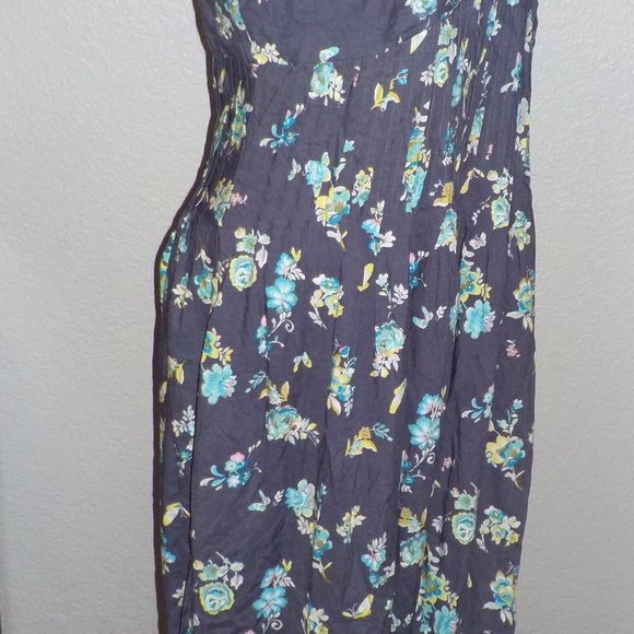 LC LAUREN CONRAD MISSES SIZE 12 BLUE FLORAL COACHELLA SUNRISE MAXI DRESS - Picture 5 of 9